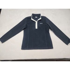 Columbia 1/4 Zip Black Fleece Pullover‎ Women's M Long Sleeve Athletic Jacket